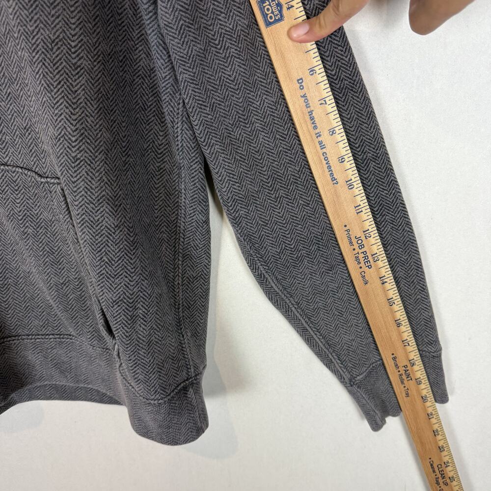Abercrombie & Fitch Hoodie Women XS Gray Chevron Fleece Lined Relaxed Pullover - Picture 9 of 11